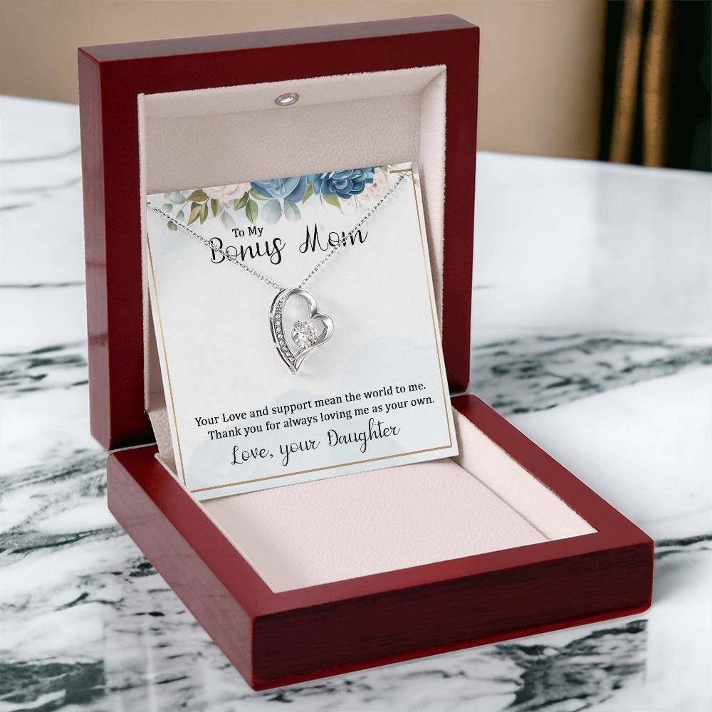 To my bonus mom necklace