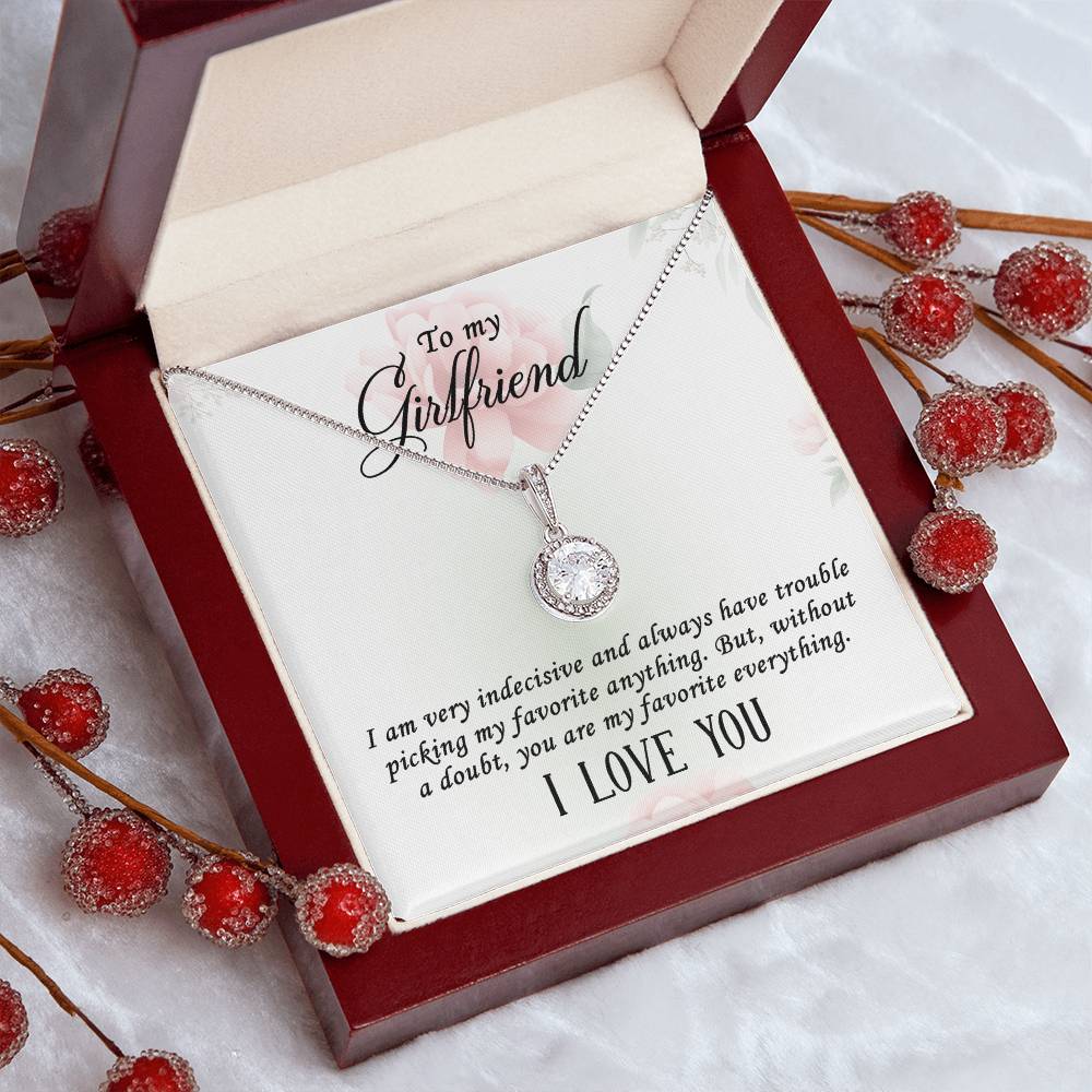 To my girlfriend, I am very indecisive necklace
