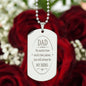 Dad. No Matter How Much Time Passes Dog Tag Necklace