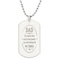 Dad. No Matter How Much Time Passes Dog Tag Necklace