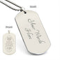 Dad. No Matter How Much Time Passes Dog Tag Necklace