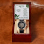 Genuine Black Leather Men's Watch - My love