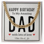 Personalized & Engraved Happy Birthday Dad Chain