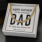 Personalized & Engraved Happy Birthday Dad Chain