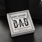 Personalized & Engraved Happy Birthday Dad Chain