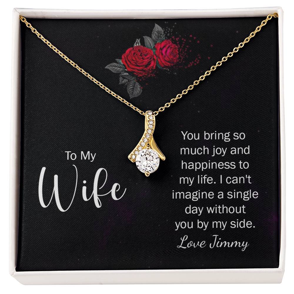 Personalized - You bring so much joy and happiness to my life necklace.