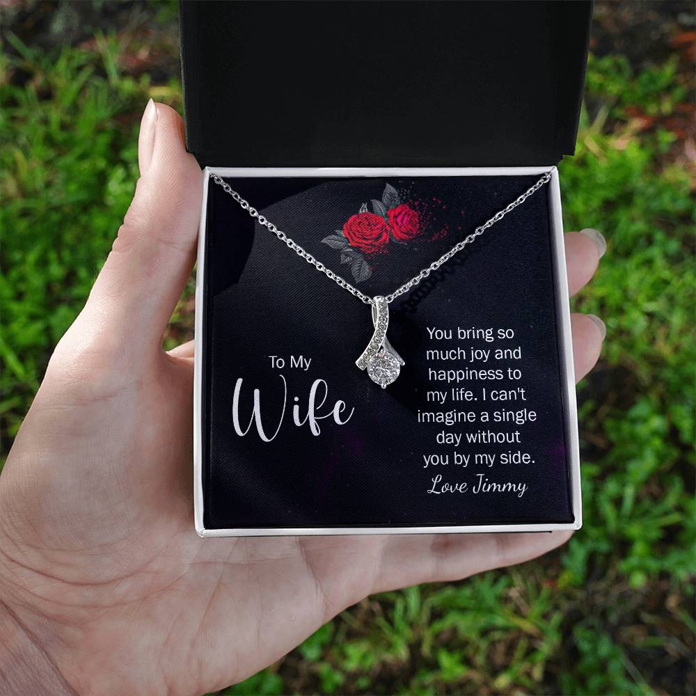 Personalized - You bring so much joy and happiness to my life necklace.