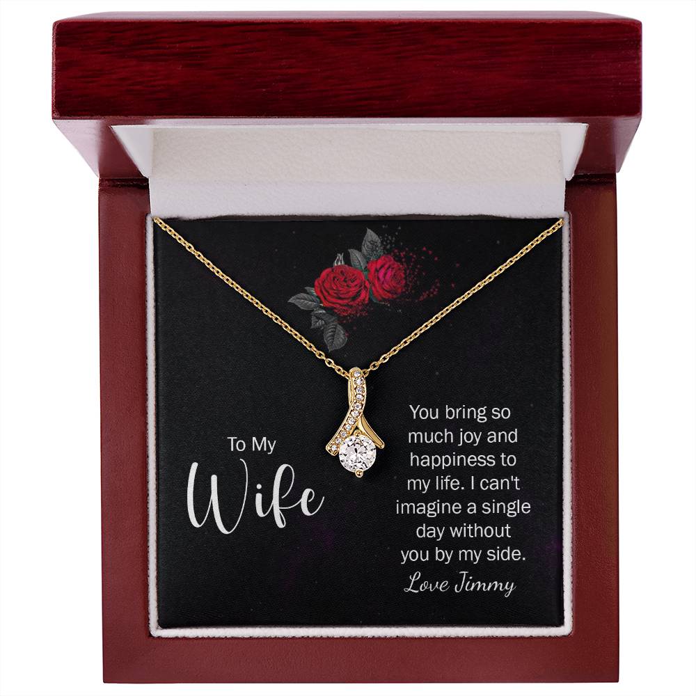 Personalized - You bring so much joy and happiness to my life necklace.
