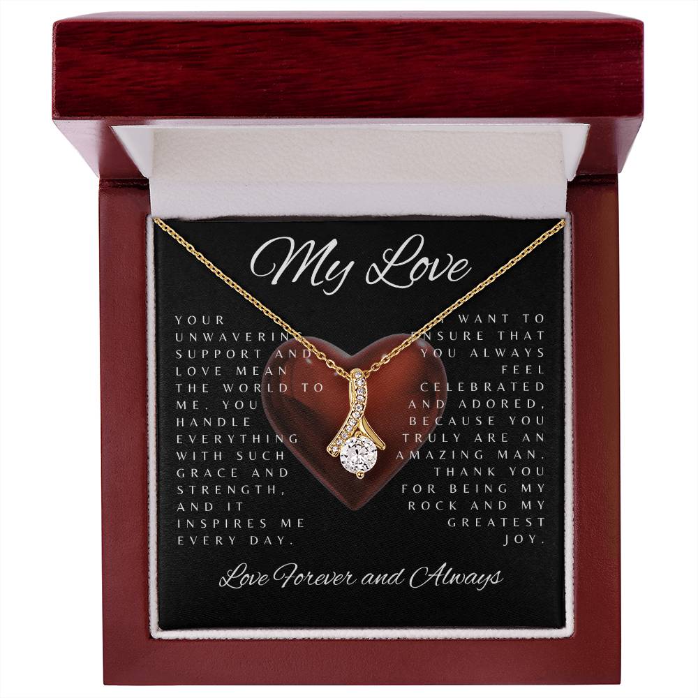 Your unwavering support and love mean the world to me necklace