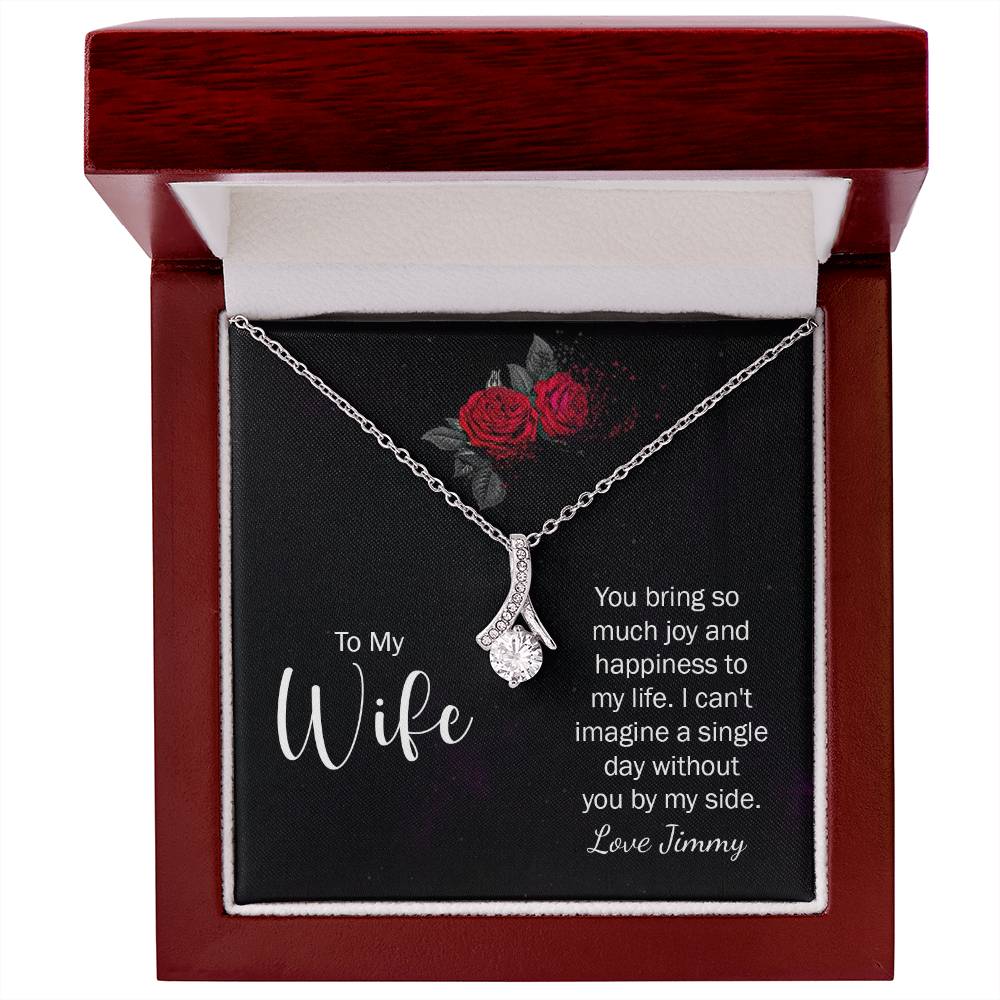 Personalized - You bring so much joy and happiness to my life necklace.