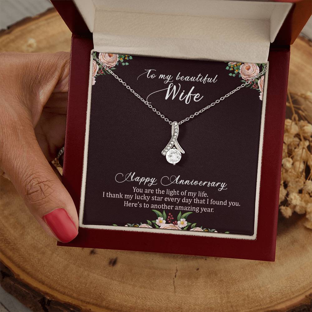To my beautiful wife necklace