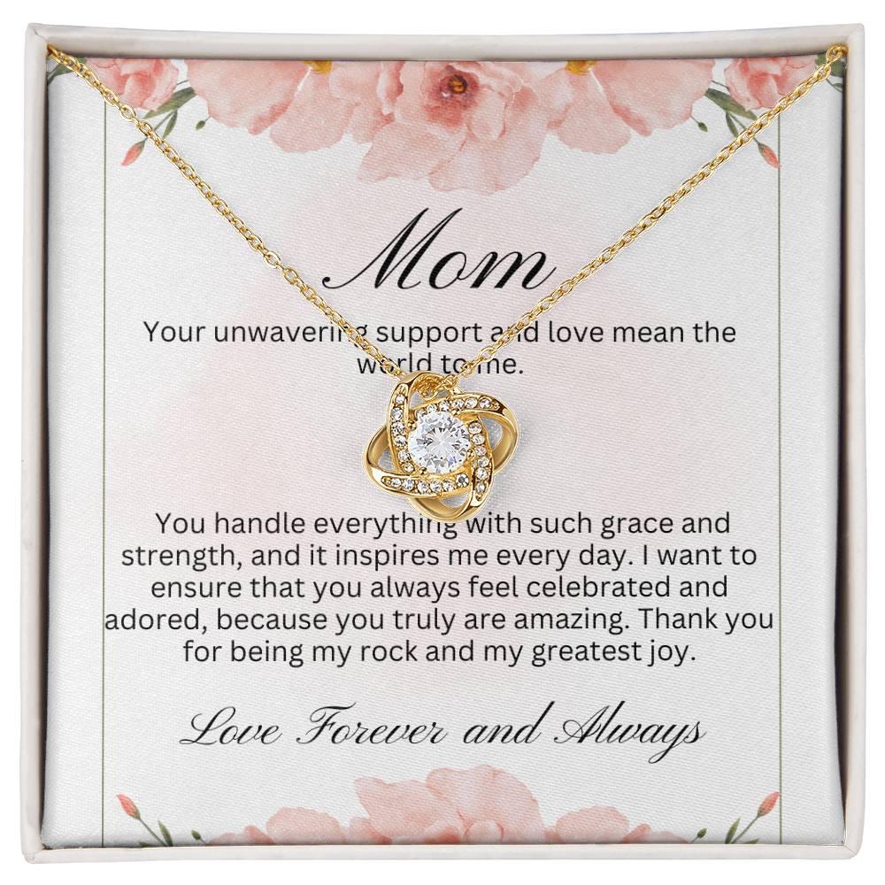 Your unwavering support and love mean the world to me necklace