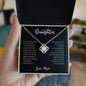 To My Daughter | I Will Always Carry You In My Heart - Love Knot Necklace