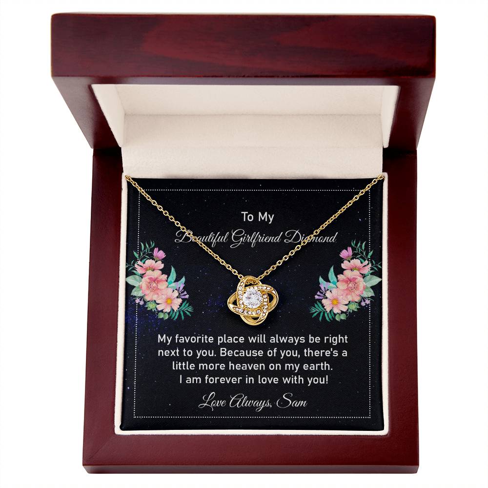 Personalized - My favorite place will always be right next to you necklace
