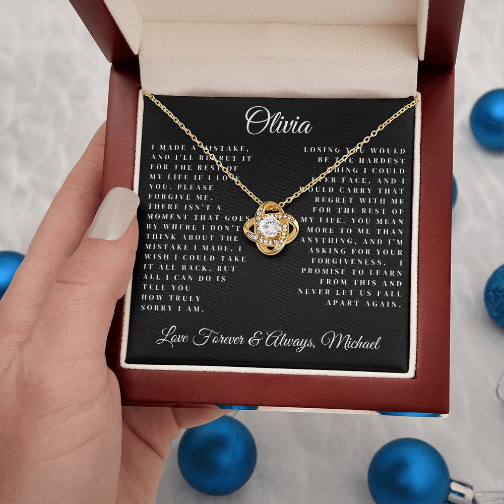 Personalized I made a mistake, and I'll regret it necklace