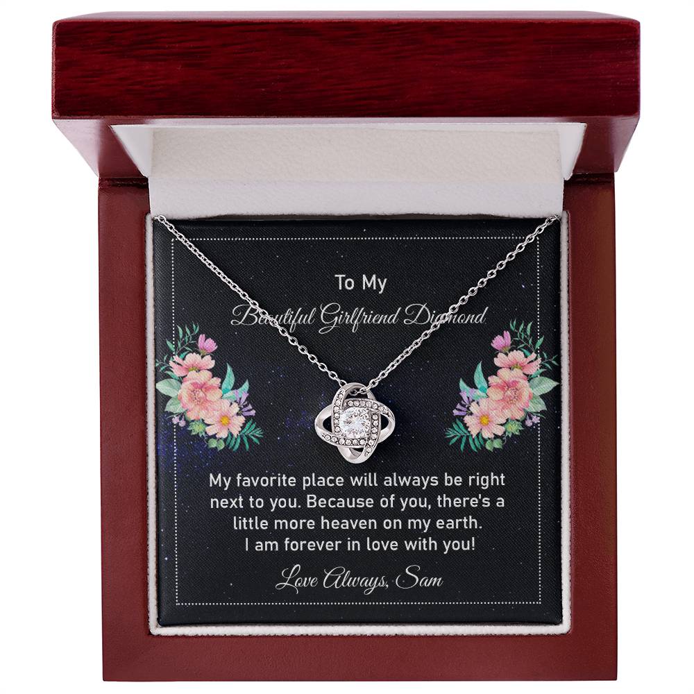 Personalized - My favorite place will always be right next to you necklace