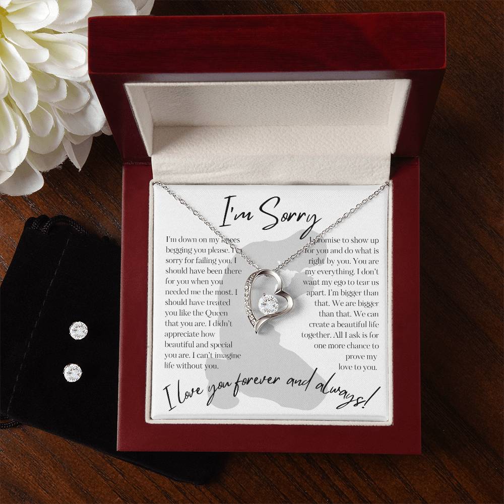 I'm sorry. I'm on my knees necklace & earing bundle