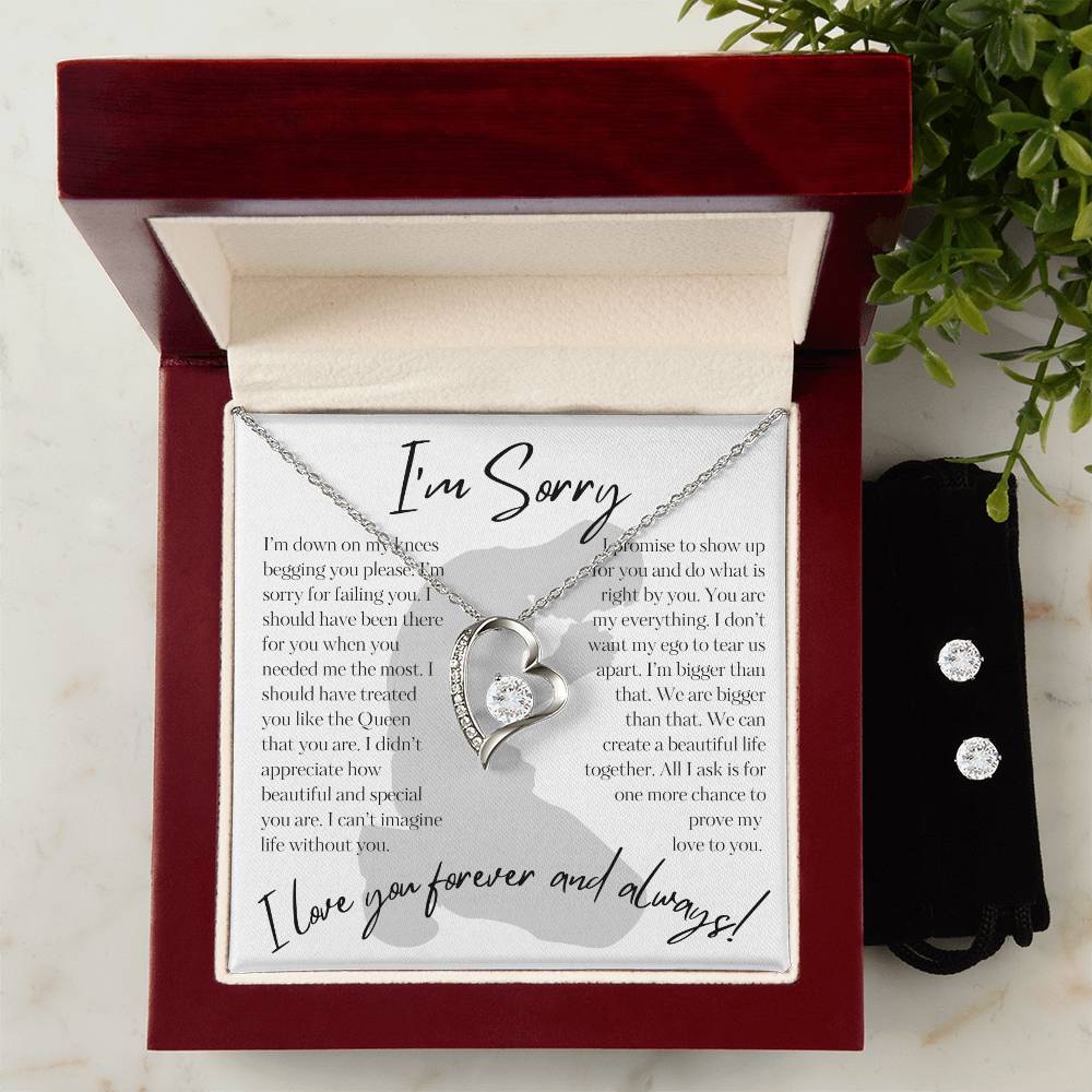 I'm sorry. I'm on my knees necklace & earing bundle