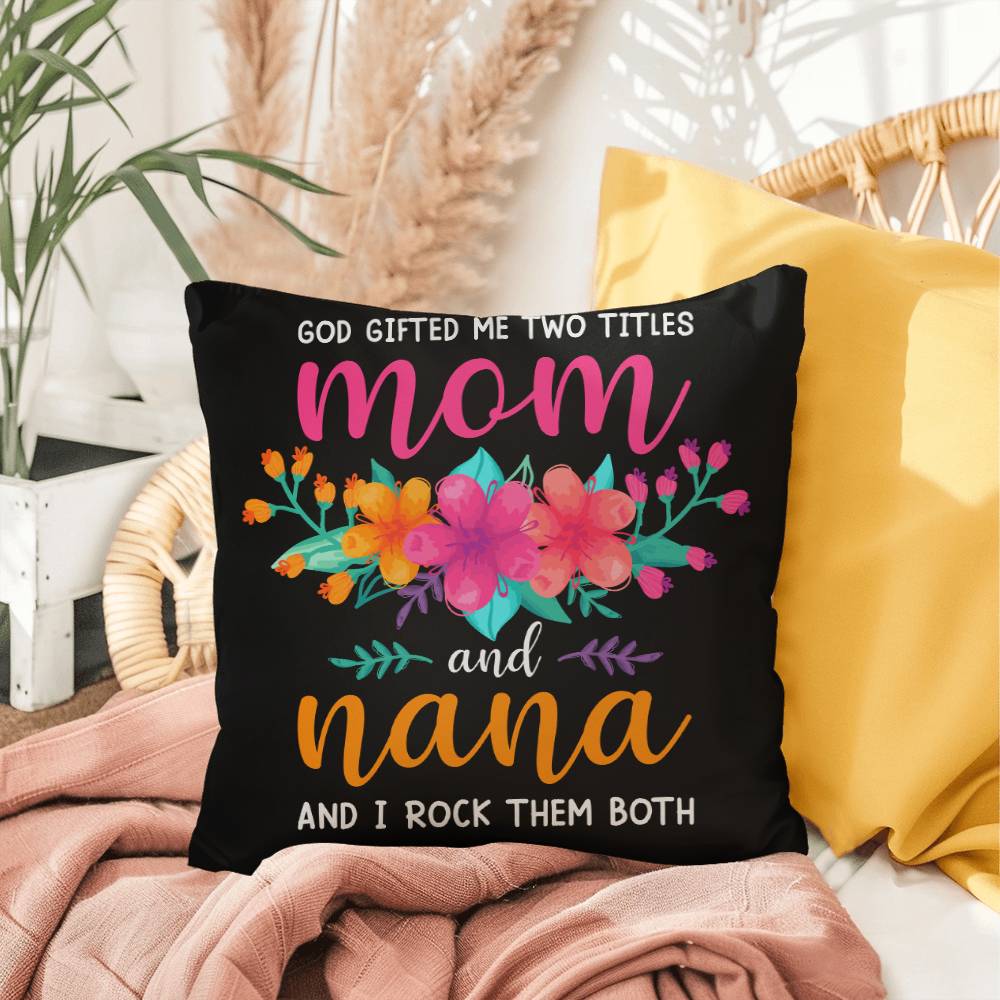 Indoor and Outdoor Pillow -God Gift Me Two Titles
