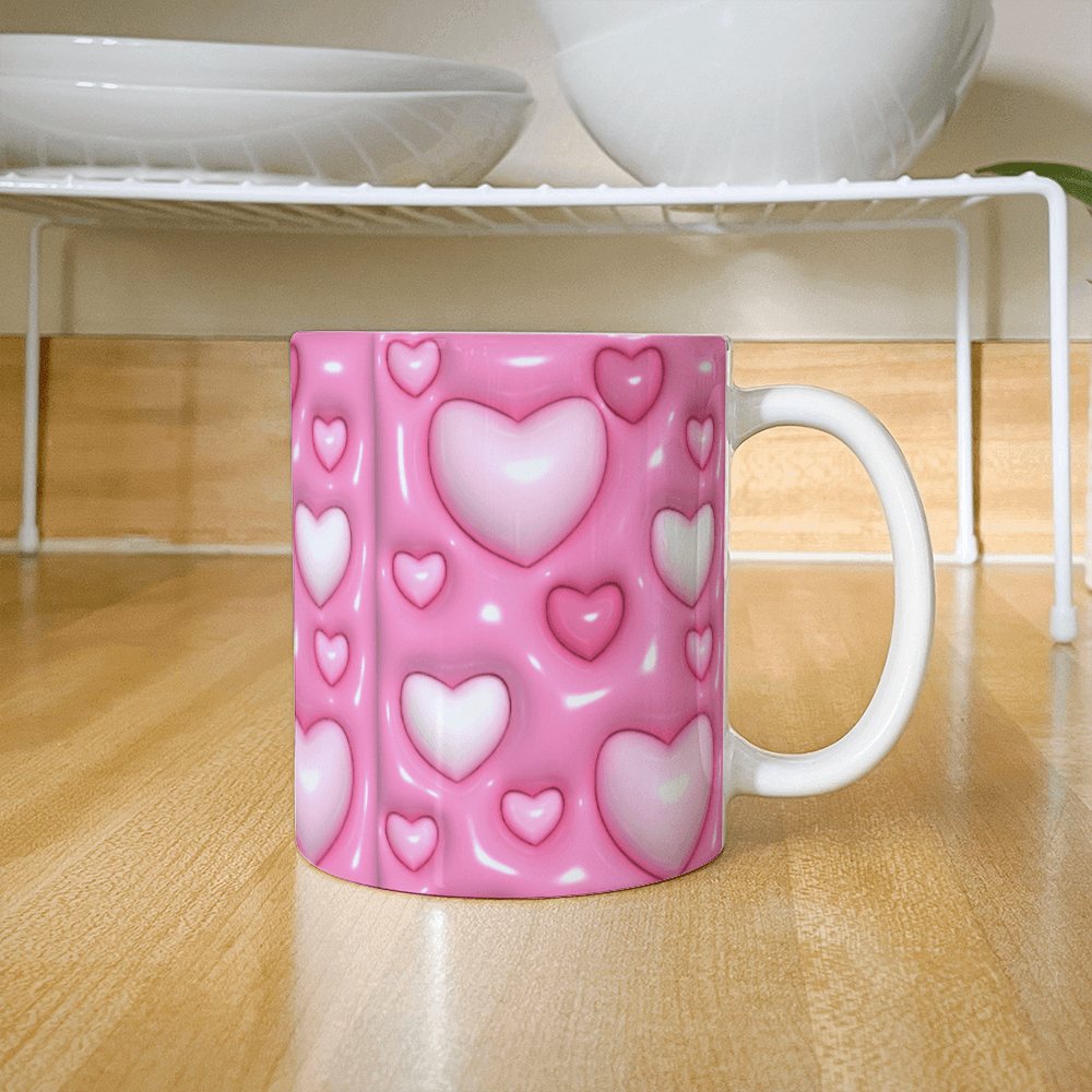 Pink Heart 11oz Mug