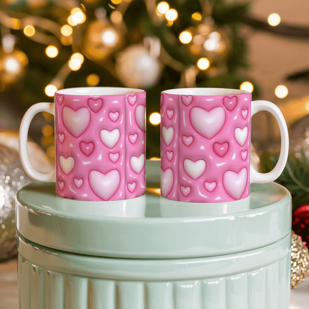 Pink Heart 11oz Mug