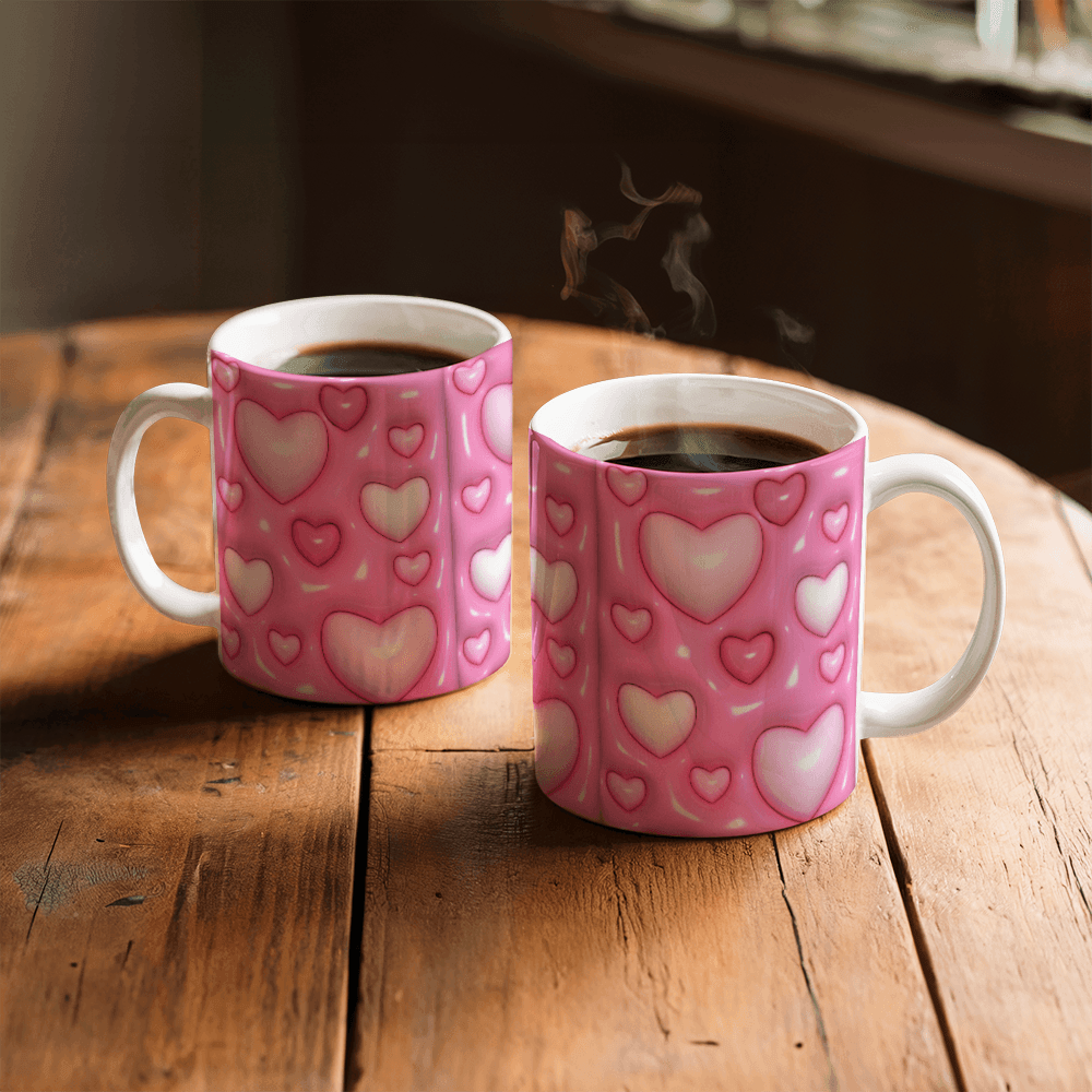 Pink Heart 11oz Mug