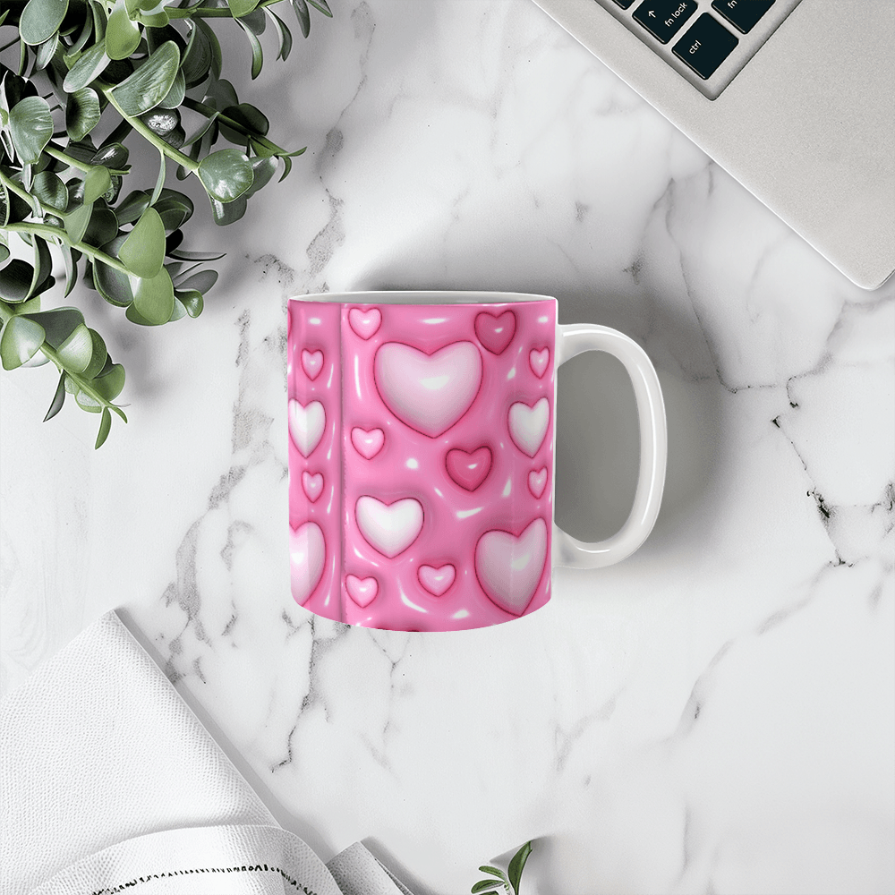 Pink Heart 11oz Mug