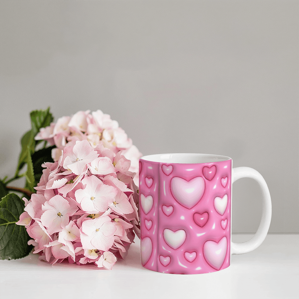 Pink Heart 11oz Mug