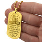 To My King. I Love You Dog Tag Necklace