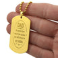 Dad. No Matter How Much Time Passes Dog Tag Necklace