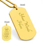 Dad. No Matter How Much Time Passes Dog Tag Necklace