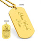 To My King. I Love You Dog Tag Necklace