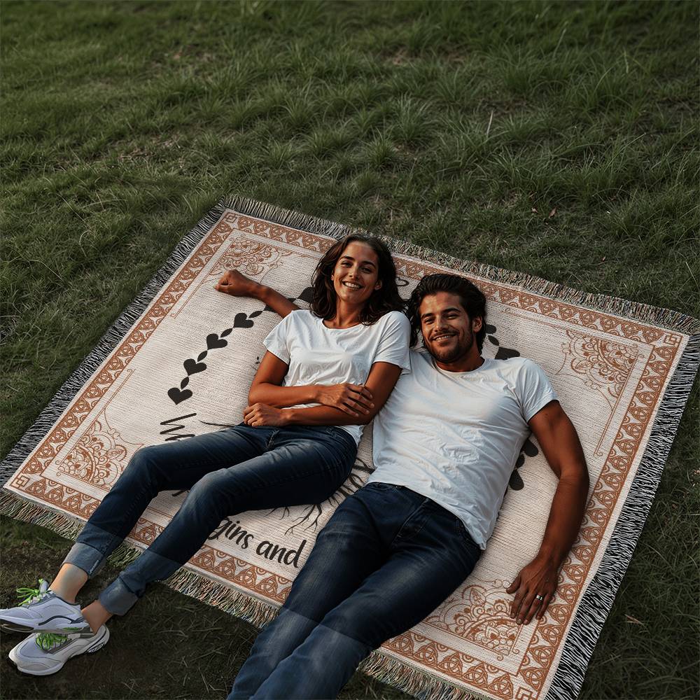 Heirloom Woven Blanket Family - Where life begins