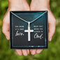 You know it's true love womans cross necklace