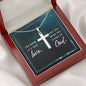 You know it's true love womans cross necklace
