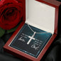 You know it's true love womans cross necklace