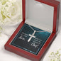 You know it's true love womans cross necklace