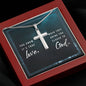 You know it's true love womans cross necklace