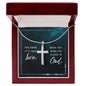 You know it's true love womans cross necklace
