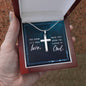 You know it's true love womans cross necklace