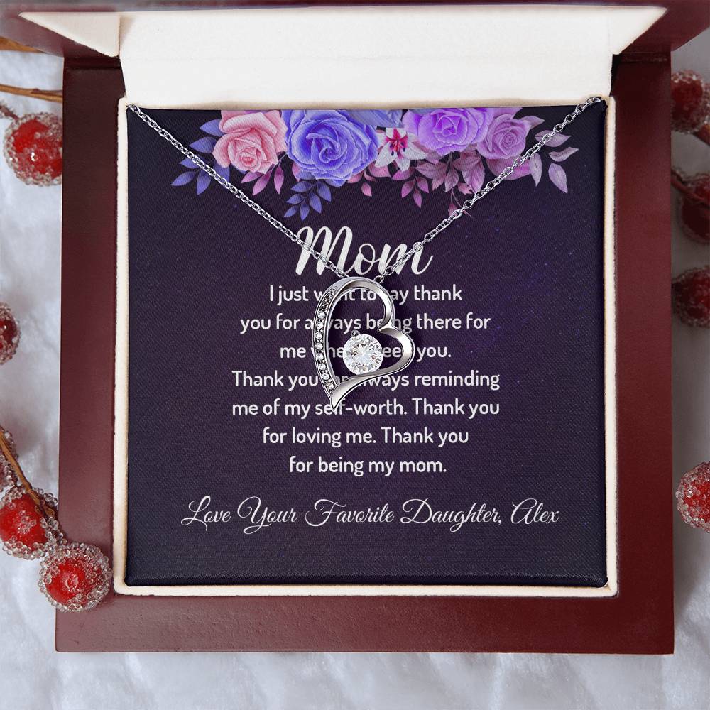 Personalized - Mom I just want to say thank you necklace