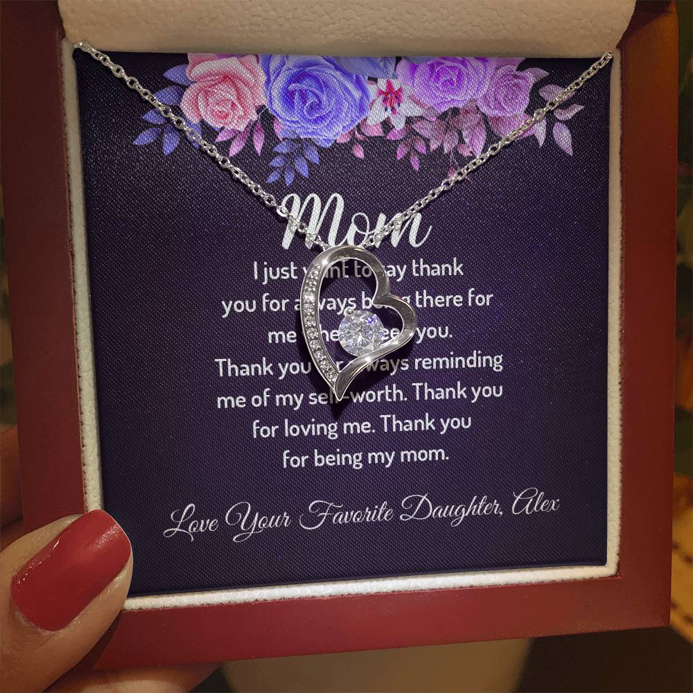 Personalized - Mom I just want to say thank you necklace