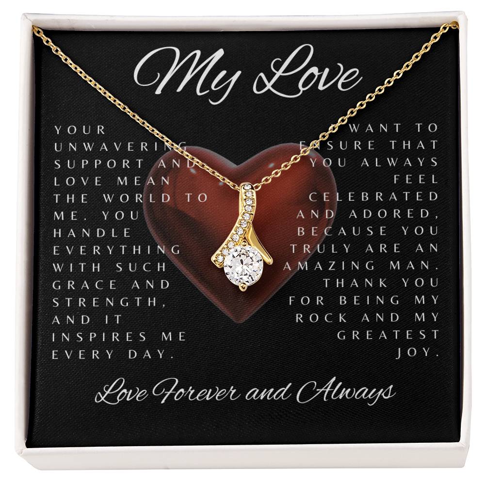 Your unwavering support and love mean the world to me necklace