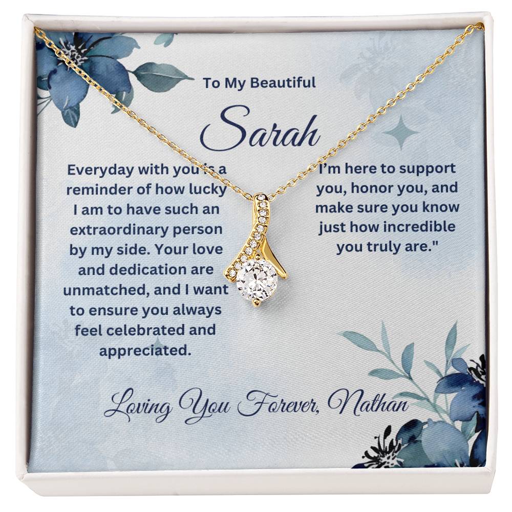 Personalized - Everyday with you is a reminder of how lucky I am necklace