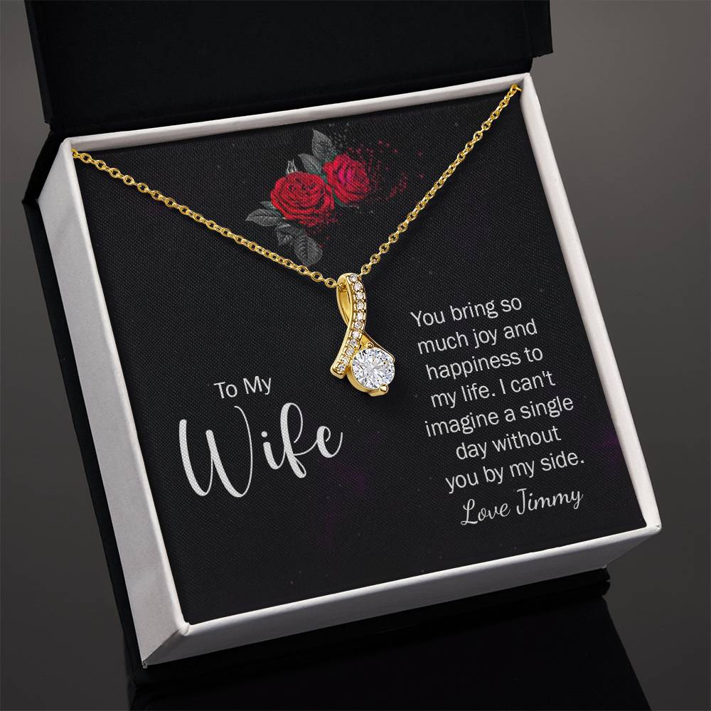 Personalized - You bring so much joy and happiness to my life necklace.