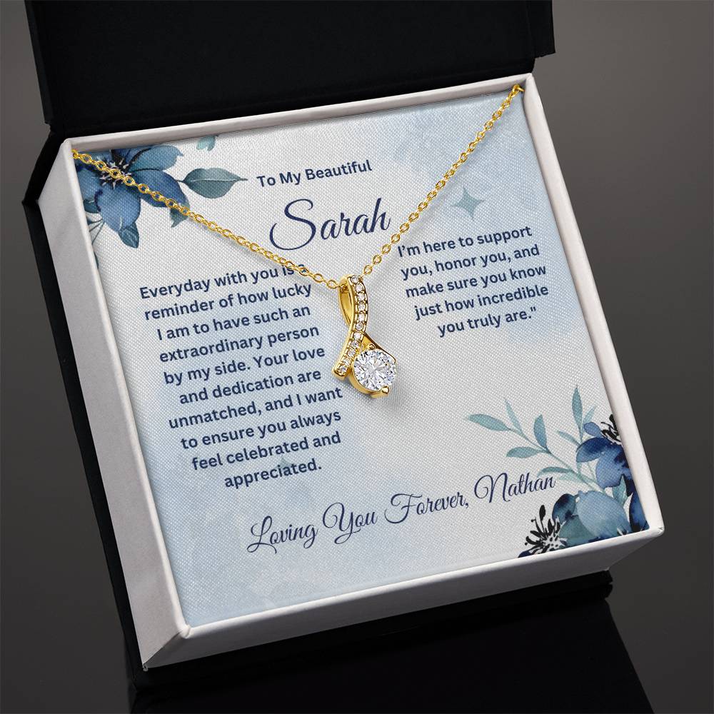 Personalized - Everyday with you is a reminder of how lucky I am necklace