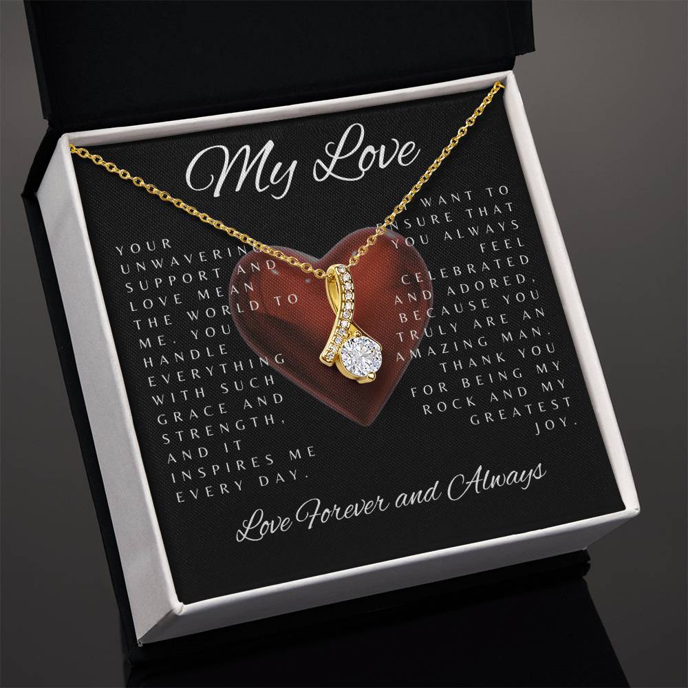 Your unwavering support and love mean the world to me necklace