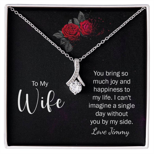 Personalized - You bring so much joy and happiness to my life necklace.