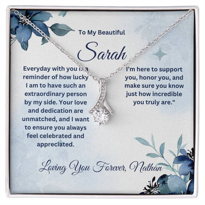 Personalized - Everyday with you is a reminder of how lucky I am necklace