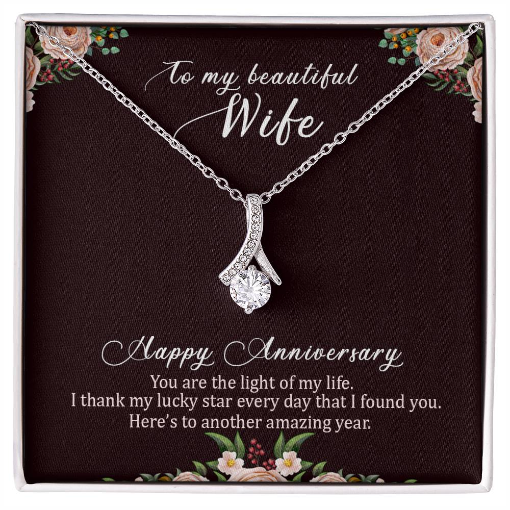 To my beautiful wife necklace